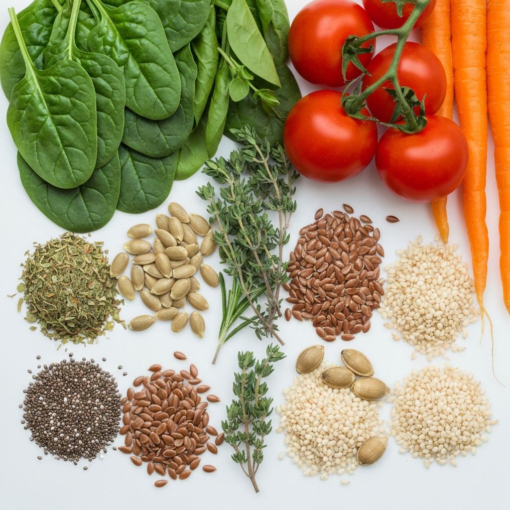 Verschiedene Formen natürlicher Lebensmittel